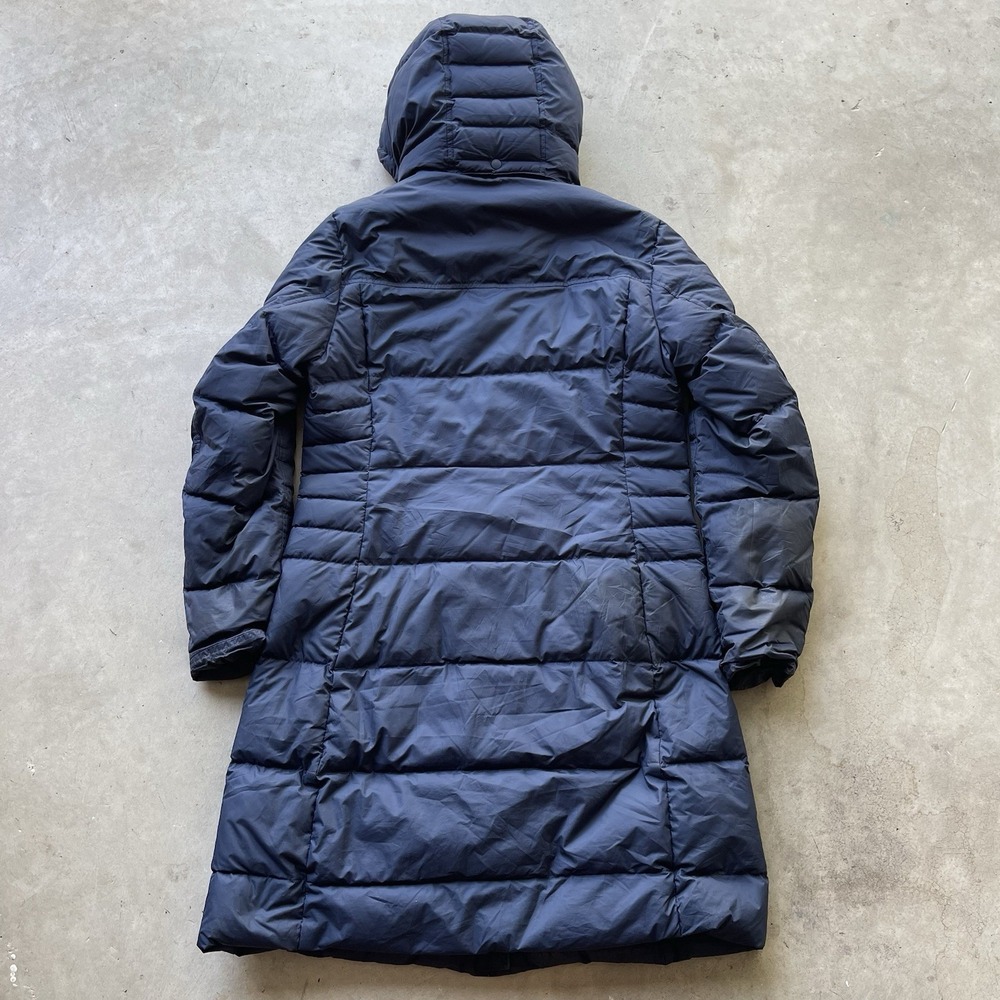 Patagonia Womens L Navy Blue Down With It Hooded Long Parka Jacket Puffer - Picture 7 of 8